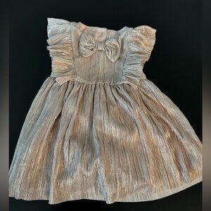 Janie and Jack Shimmering Silver Dress